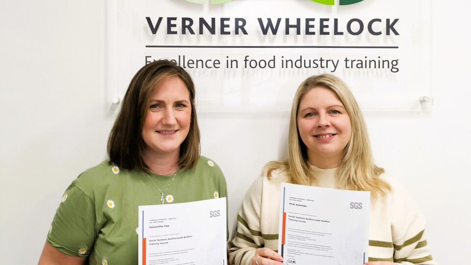 vernerwheelock-VWA Ethical Team Members Samantha Day and Vicki Andrews with their Certificates