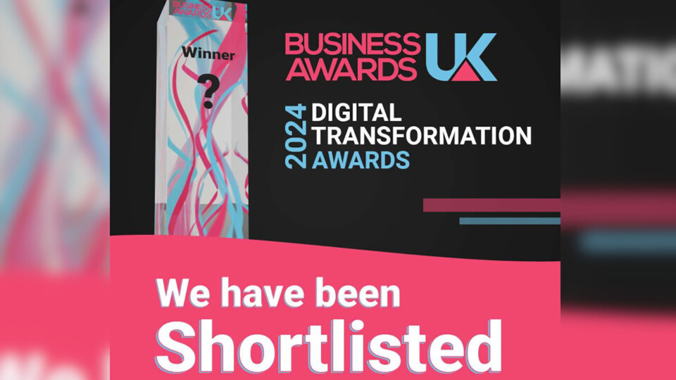 RJJ Software Shortlisted For UK Business Awards Digital Transformation Award