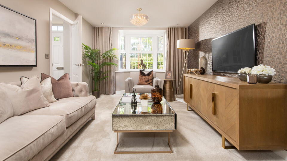 BDWYW - 002 - The living room inside the Millford show home at Centurion Meadows