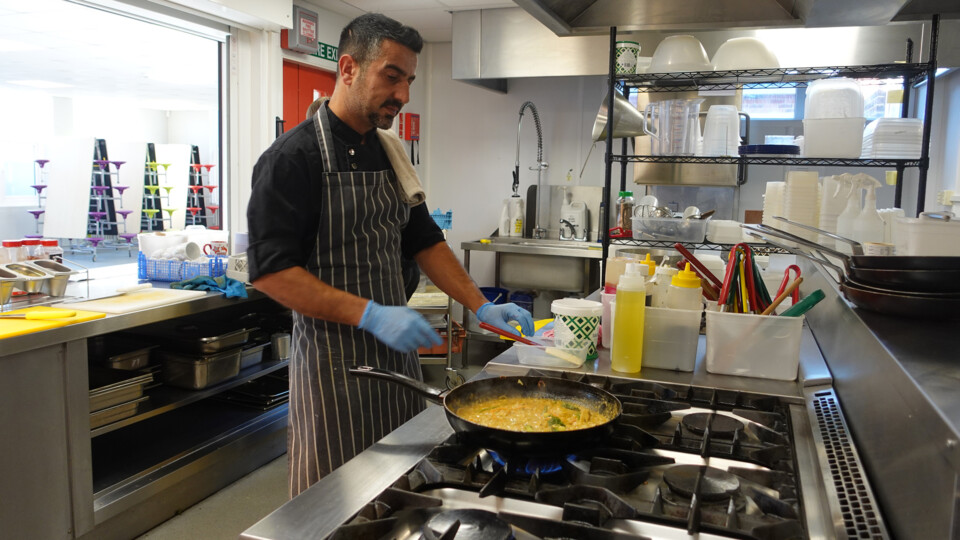 School Kitchen - chef cooking