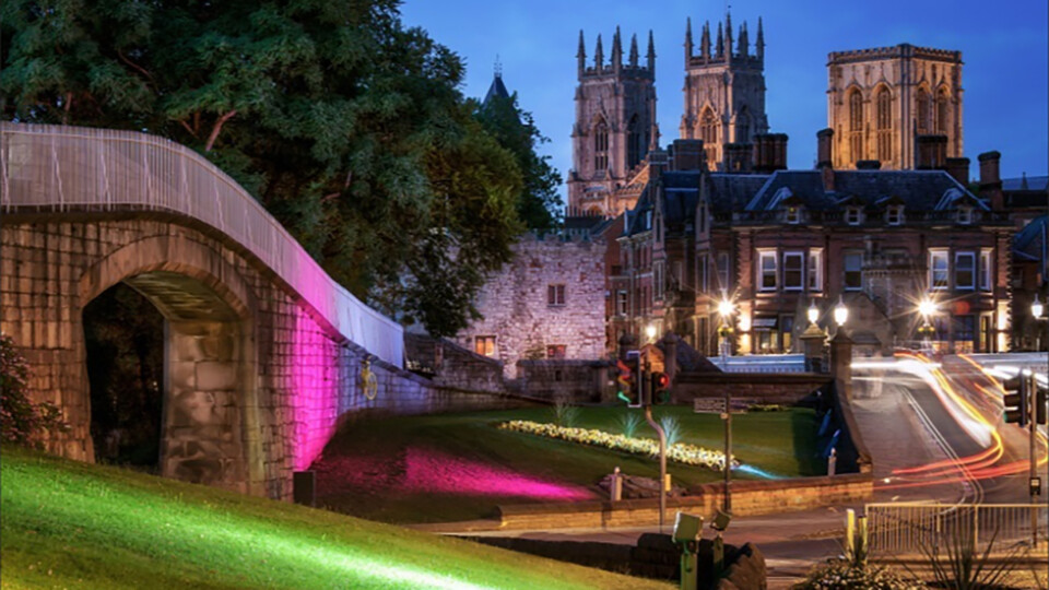 York at Night Minster in background_cropped