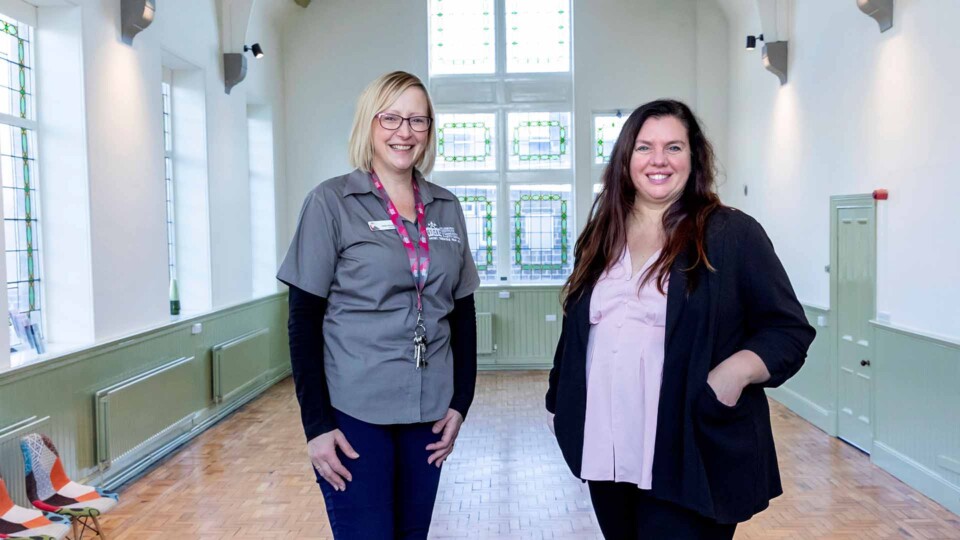 Debby Richardson Centre Manager at Glusburn Institute Community and Arts Centre with Helen Elson Marketing Manager at Airedale Group - copy