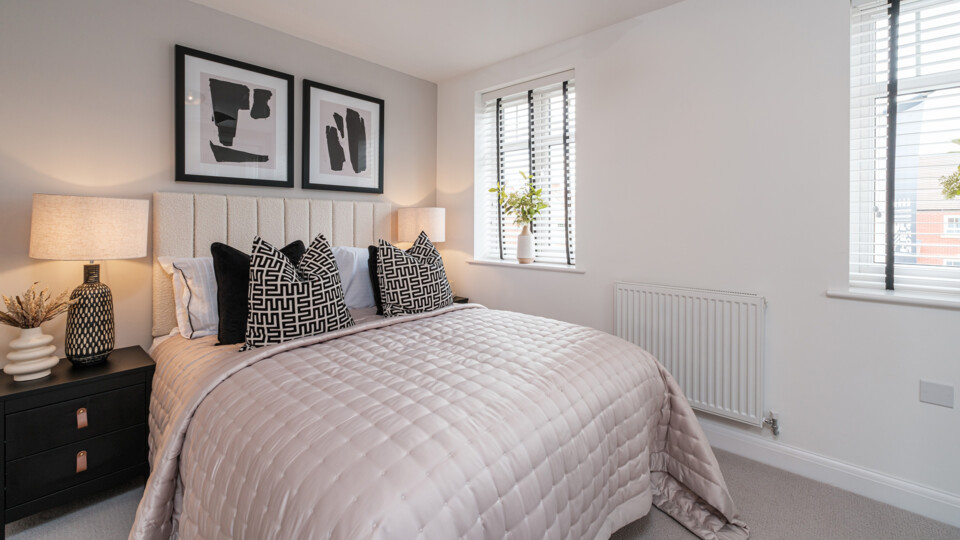 B&DWM - The main bedroom of the Greenwood show home at Heritage Grange