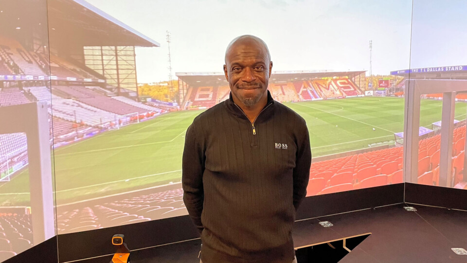 Iffy Onuora visited the Stories from Valley Parade project as part of his University of Bradford tour. Image credit: University of Bradford