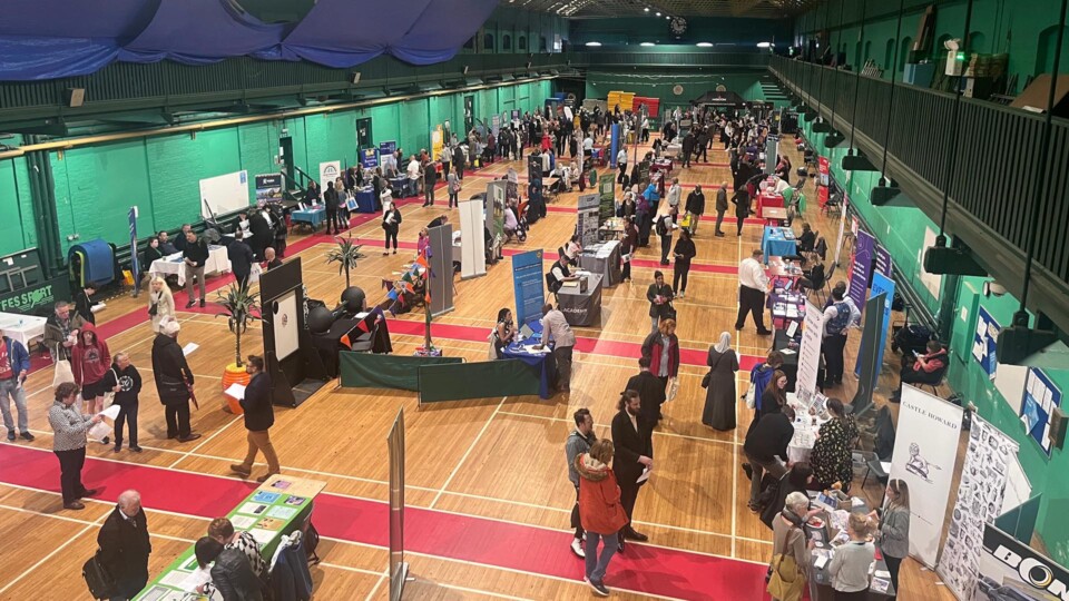 View of a past Jobs Fair at York RI, Queen Street, York_cropped