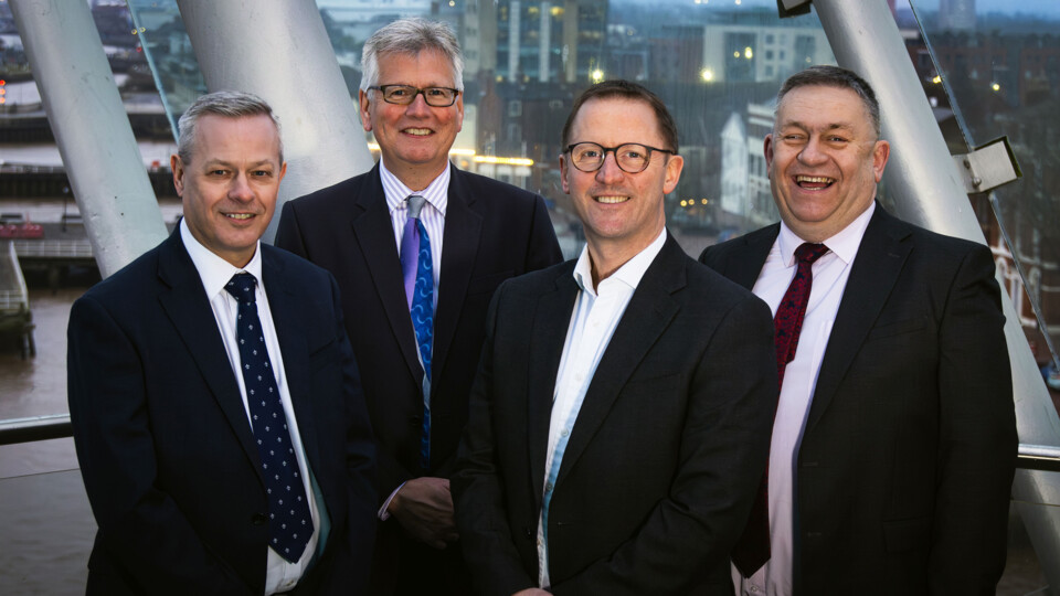 Left to right: Chris Grocock (Senior Partner, Wilkin Chapman), Richard Field (Senior Partner, Rollits), Robin Simmonds (CEO, Wilkin Chapman), Ralph Gilbert (Managing Partner, Rollits)