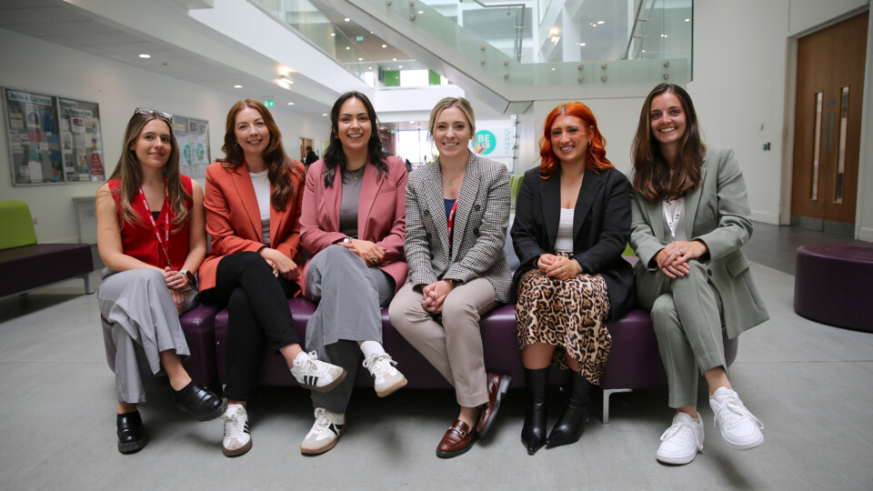 (L-R) National Association of Women in Construction UKREiiF fringe event organisers, Rachel Hanlon, Rachael Dwyer-Moran, Victoria Merritt, Megan Roberts, Eve Ryan-Smith and Jessica Leggett.