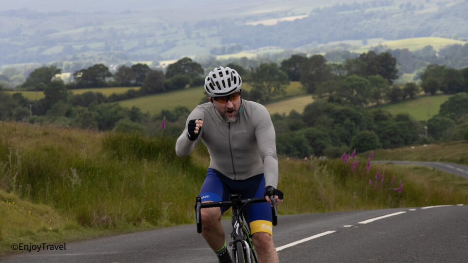 Martin Mansell, CEO of EnjoyTravel.com completing his Yorkshire Beast Challenge in 2024