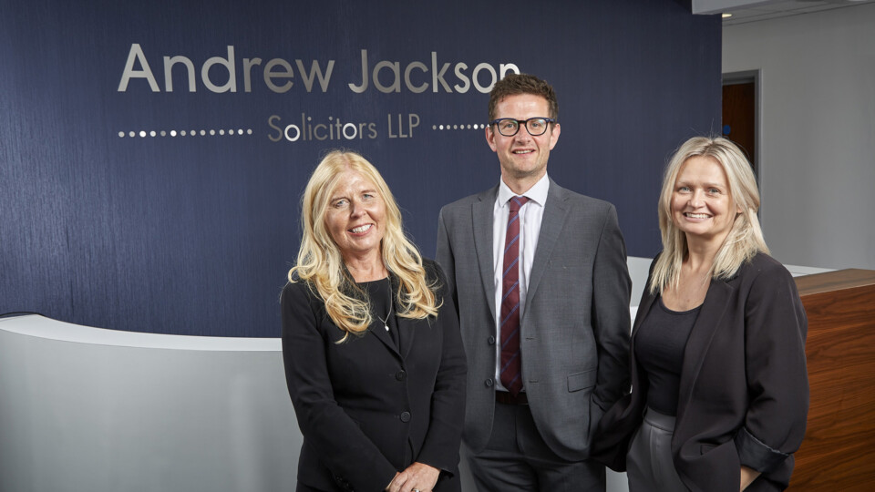 Gabbie Glasper, with family law partners Oliver Hall and Sarah Snow