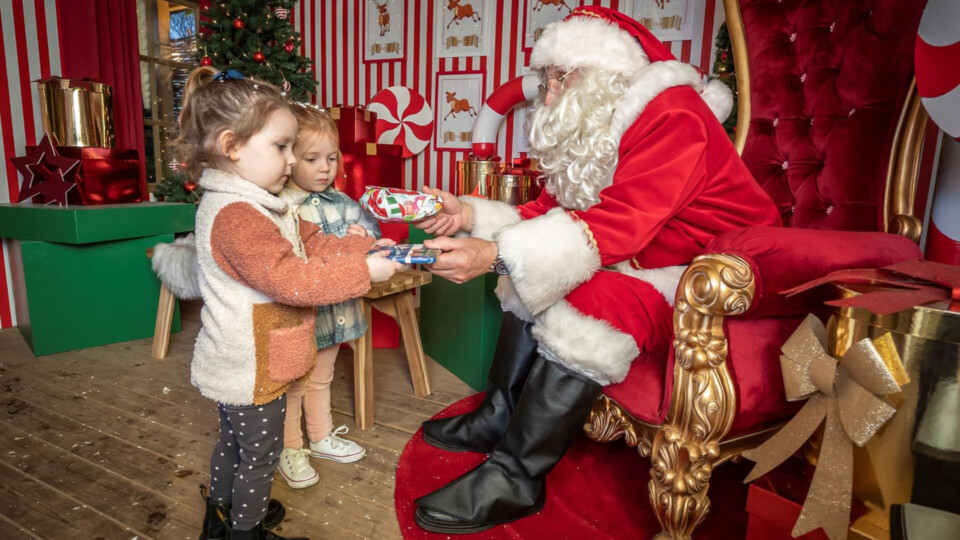 Santa and children at Yorkshires Winter Wonderland resized