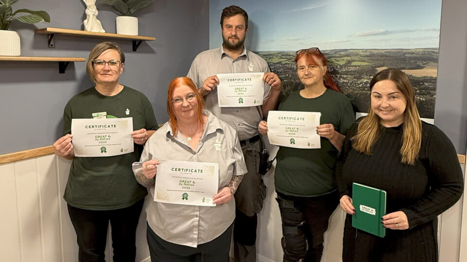 L-R: Lynsey Dyson, Mel Martin, Ben Cawkwell, Julie Greensmith, Becki Smith Some of the Great by Nature team