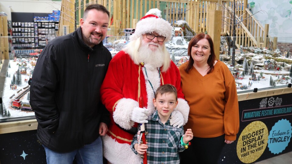 L – R: Chris Kerry, Santa, Thomas Kerry, Bethany Kerry 