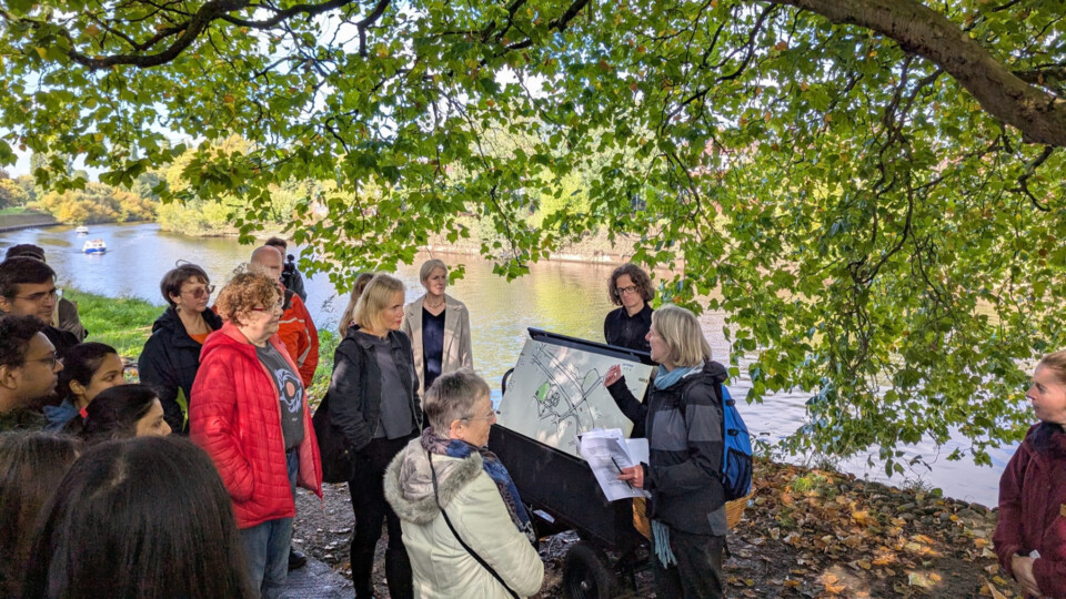 Rivers trail participants - Scarborough bridge