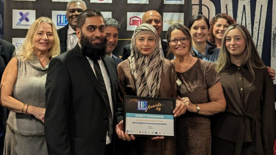 Manningham Housing Association team members after being presented with their Highly Commended certificate at the Housing Executive Awards 2025 in Bolton