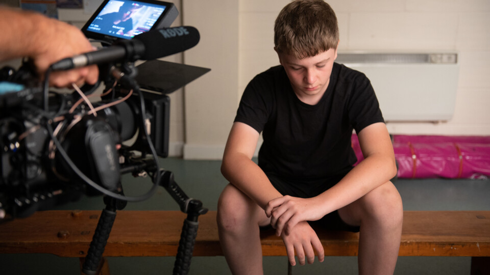 behind the scenes photo from 'The Run' 