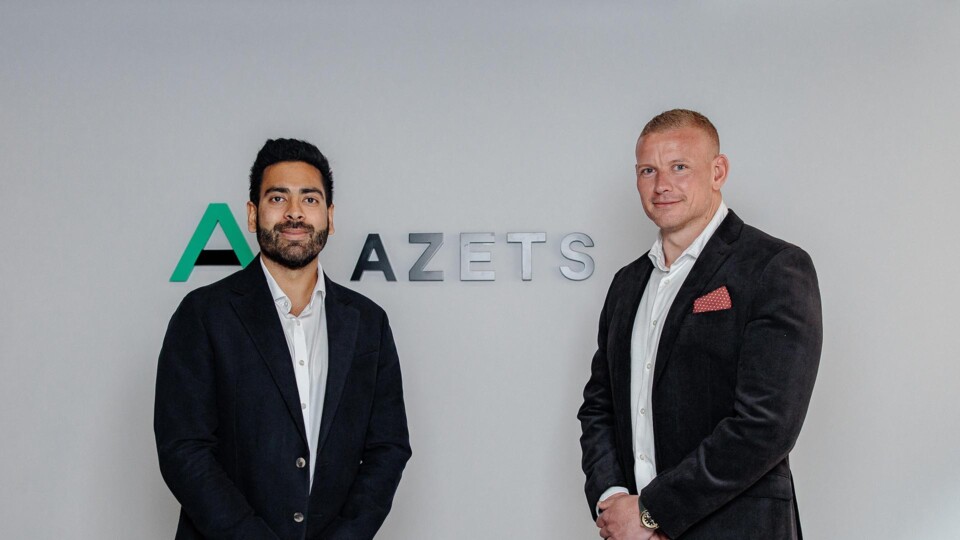 WARM WELCOME: Iffy Hussein, left, has joined Azets as a Corporate Finance Partner in Yorkshire. He is pictured with UK Head of Corporate Finance Lee Humble, right