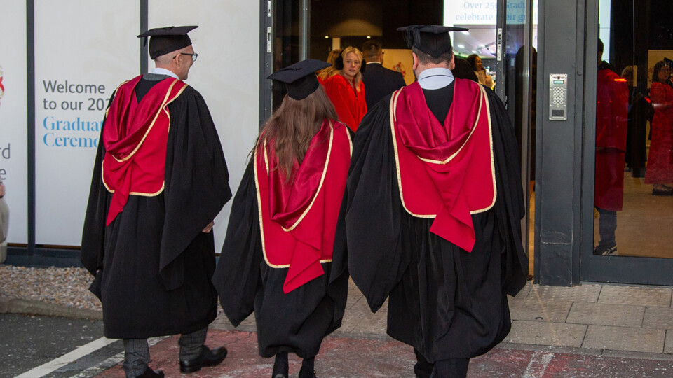 Higher education students attend the 2025 Bradford College graduation ceremony.