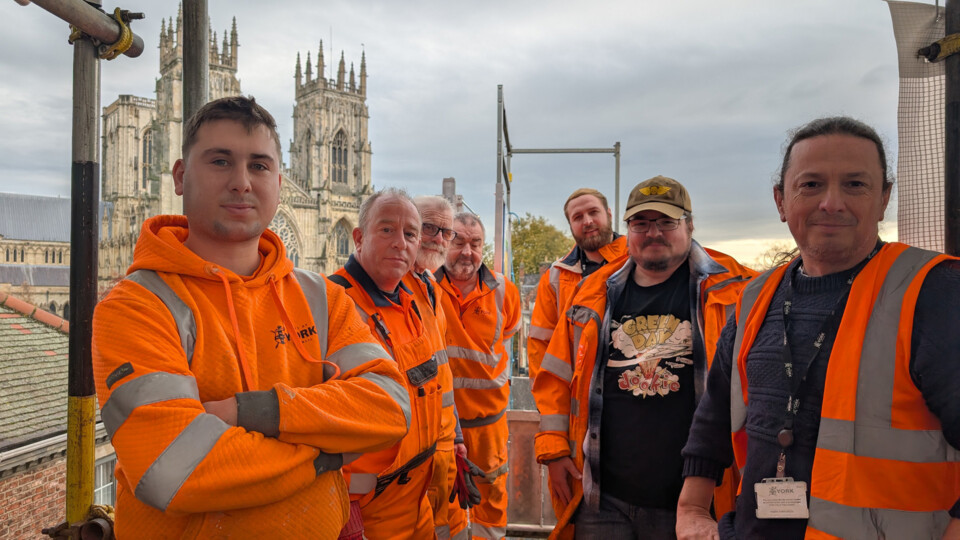 The team photo (called 'Team Bootham Bar') is the photo that was placed alongside Mick's message from 46 years ago, back in the city walls at Bootham Bar.