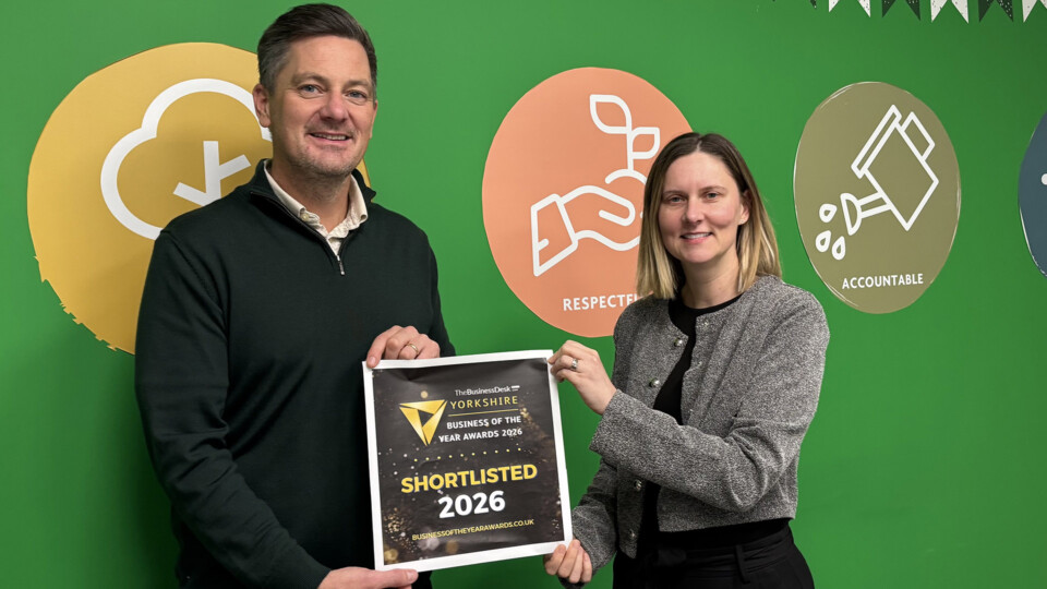 Left to right: Yorkshire Garden Centres’ directors Neil Barwise-Carr and Emma Bristow