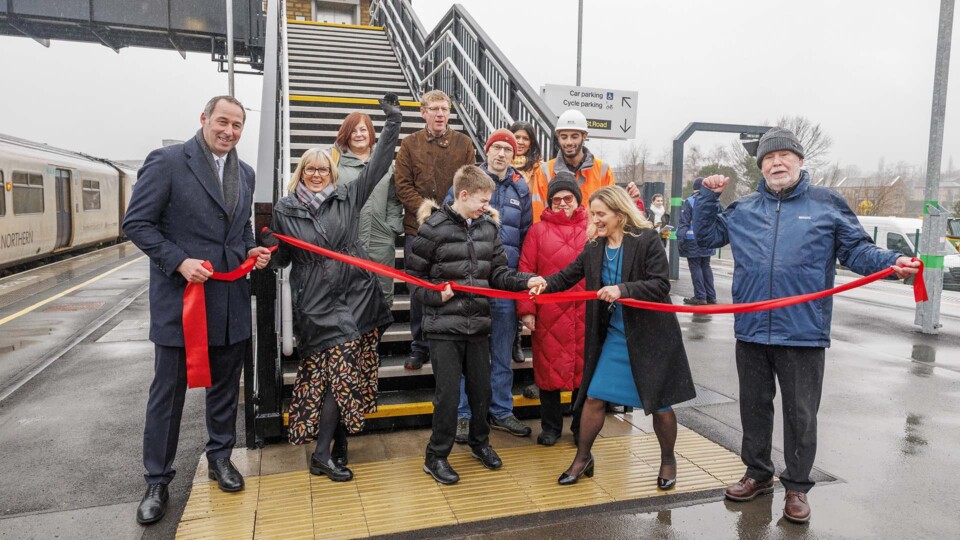 Mirfield station ribbon cut
