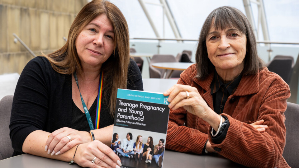 From left, Dr Joanna Nichols, Head of Department, Healthcare Leadership and Management at the University of Bradford, and Alison Hadley OBE, Director of the Teenage Pregnancy Knowledge Exchange. Images credit: Kiran Metha@KM Images Ltd