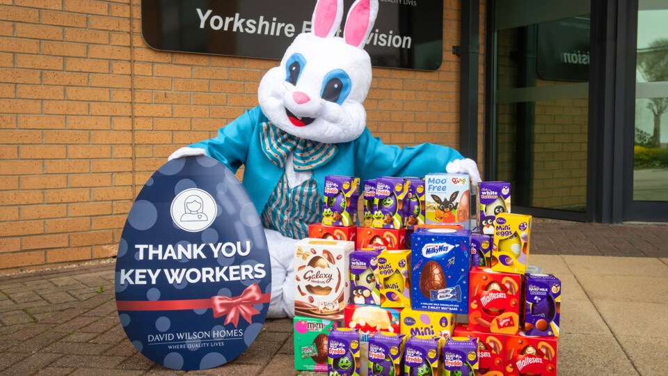 B&DWYE - David Wilson Homes donates Easter Eggs to Key Worker Services
