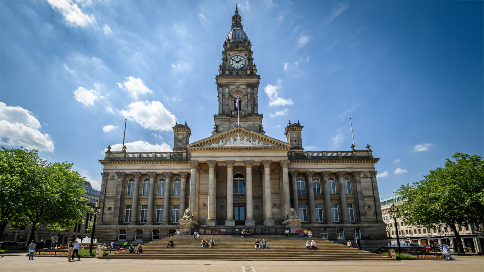 Bolton town centre images. Bolton Town Hall, Victoria Square and Le Mans Crescent. Picture by Paul Heyes, Thursday June 23, 2023.
