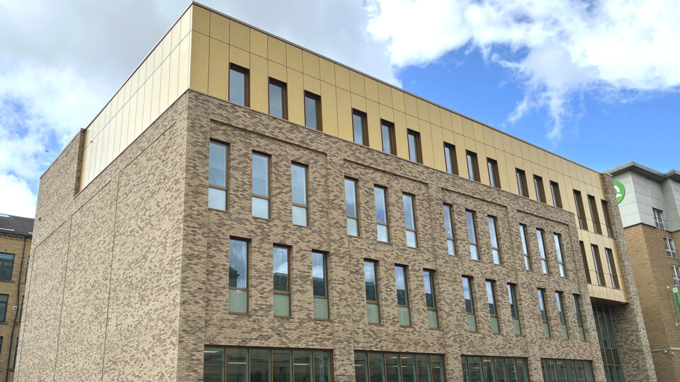 External shots of the newly revealed Bradford College Junction Mills building for motor vehicle and engineering training, opening September 2026.