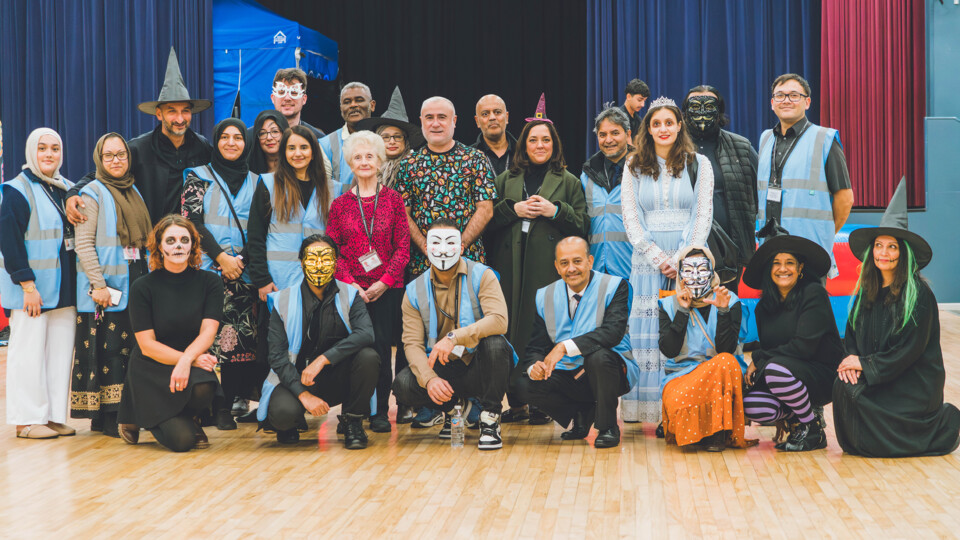 MHA team members attending last year’s Halloween-themed MELA for customers at Victoria Hall in Keighley