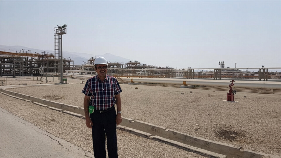 Dr Nejat Rahmanian pictured during his time working as an engineer in South Pars.