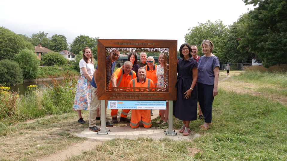 CYC rivers trail team with Cllr Kent