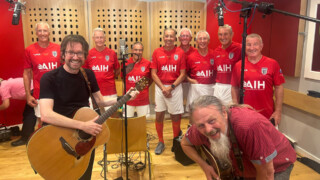 England Together recording featuring Chris Johnson and Bryan Josh. Credit York St John University