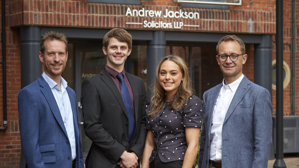 Pictured (l-r): - Geoff Phillips, partner, and head of real estate; James Cornforth; Olivia Griffiths; and Stephen Dettman, partner, and head of residential conveyancing